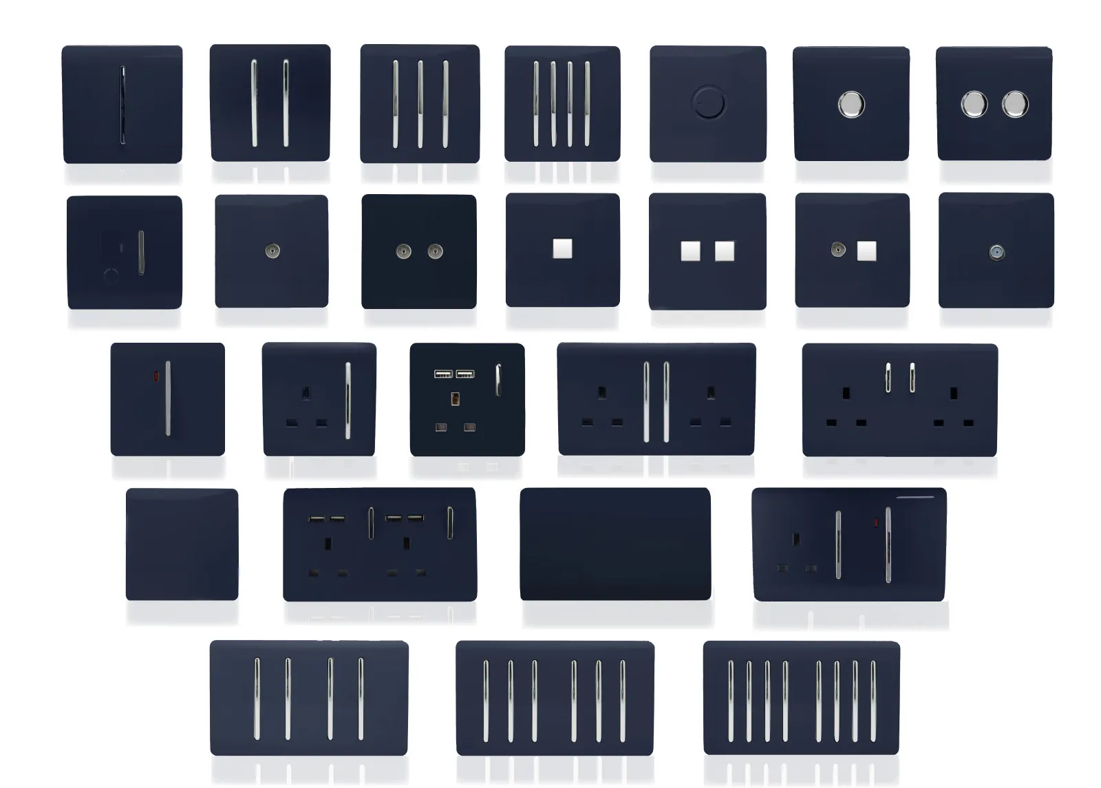Navy Wiring Accessories Trendi Decorative Screwless Navy Wiring Accessories Trendi Decorative Screwless